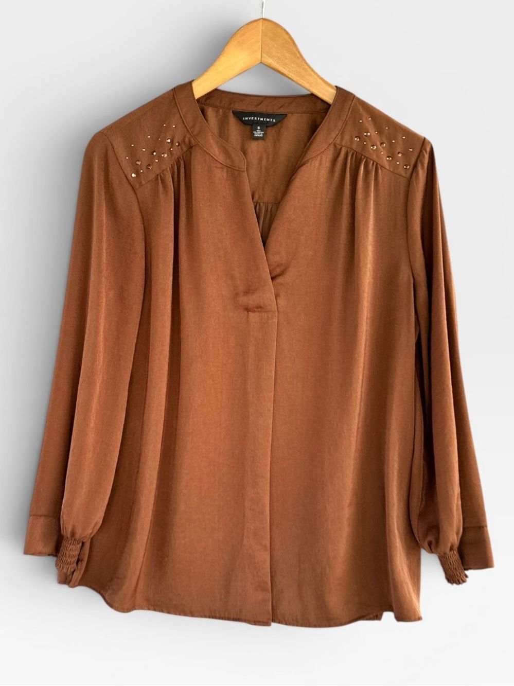 🎉5 for $45🎉 investments top blouse shirt size S